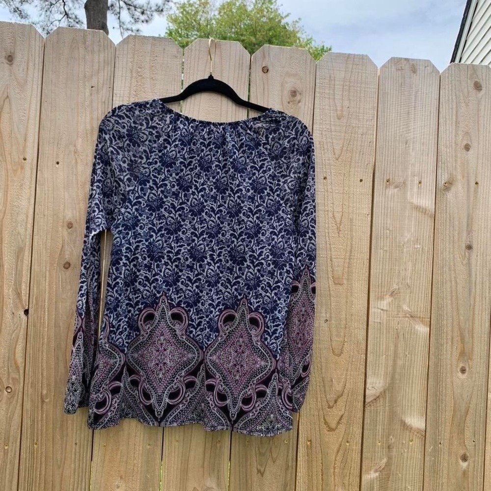 Blue & purple long sleeve fairy top size medium - Picture 5 of 7